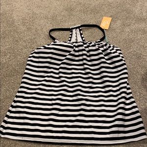 Ladies Small B&W Swim Top Tankini